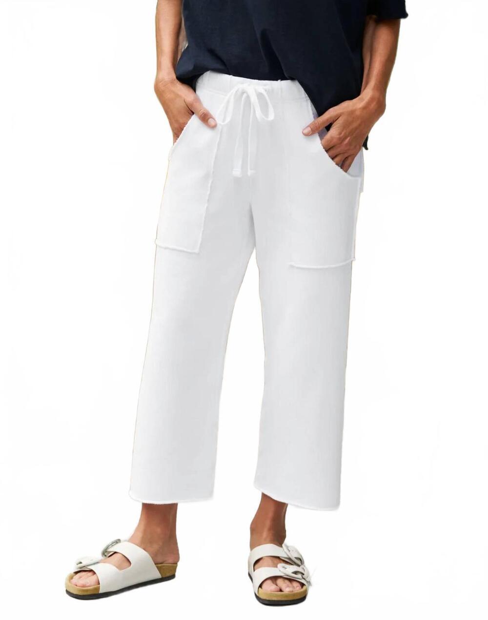 NEW FRANK & EILEEN penny patch pocket sweatpant in white